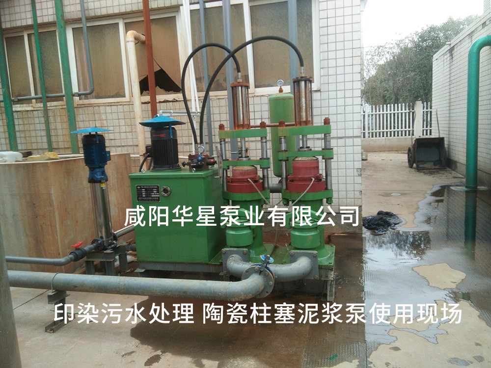 印染污水處理使用咸陽柱塞泵現場