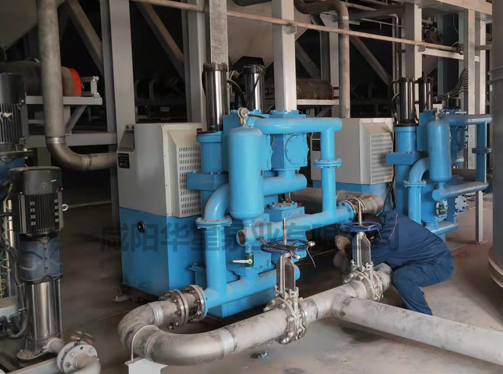 陶瓷行業ZN智能泵使用現場管道連接